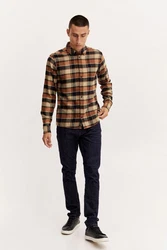 Blend Langarmhemd BHShirt Rot/Braun/Rosa