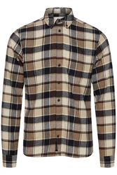 Blend Langarmhemd BHShirt Braun/Beige/Khaki/Rot