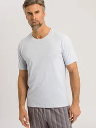 Hanro T-Shirt Living Shirts Grau/Hellblau/Blau