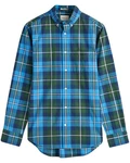 Gant Langarmhemd Karohemd Türkis/Blau/Grün