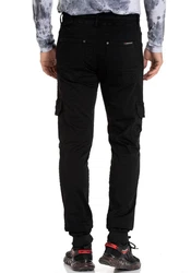 Cipo & Baxx Jogg Pants Jeans Jogger Schwarz/Orange/Khaki