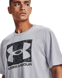 Under Armour T-Shirt ABC Camo Boxed Logo Grau/Rot/Hellgrau/Dunkelgrau