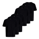 Jack & Jones T-Shirt 6er Pack Under Tee Crew Neck Schwarz/Dunkelblau