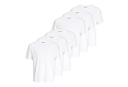 Jack & Jones T-Shirt 6er Pack Under Tee Crew Neck Weiß/Dunkelblau/Creme