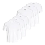 Jack & Jones T-Shirt 6er Pack Under Tee Crew Neck Weiß/Dunkelblau/Creme
