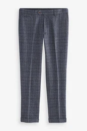 Anzughose Karierter paspelierter Anzug im Slim Fit: Hose (1-tlg)