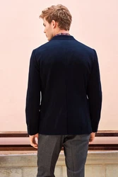 Next Signature Sakko aus italienischem Wollgemisch Dunkelblau/Hellblau