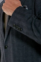 Next Signature Sakko aus italienischem Wollgemisch Hellblau/Dunkelblau/Grau/Blau