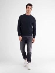LERROS Rundhalspullover Crewneck Dunkelblau/Blau