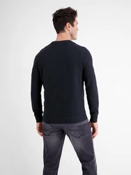 LERROS Rundhalspullover Crewneck Dunkelblau/Blau