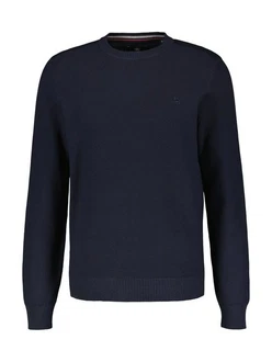 LERROS Rundhalspullover Crewneck Dunkelblau/Blau