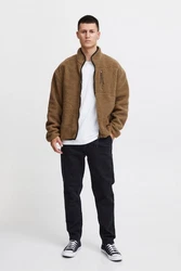 Blend Kapuzenfleecejacke BHSweatshirt Braun/Khaki