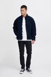Blend Kapuzenfleecejacke BHSweatshirt Dunkelblau/Hellblau