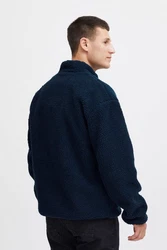 Blend Kapuzenfleecejacke BHSweatshirt Dunkelblau/Hellblau