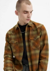 Levi's Hemd BARSTOW WESTERN STANDARD Orange/Braun/Rot/Beige