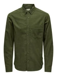 ONLY & SONS Langarmhemd Onsgudmund Slim 1-PKT Solid Shirt oliv