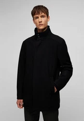 HECHTER PARIS Wolljacke mit Westeneinsatz Schwarz