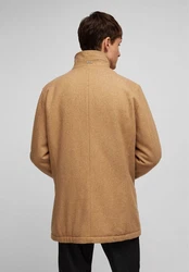HECHTER PARIS Wolljacke mit Westeneinsatz Braun/Beige