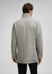 HECHTER PARIS Wolljacke mit Westeneinsatz Grau