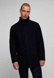 HECHTER PARIS Wolljacke mit Westeneinsatz Dunkelblau/Schwarz