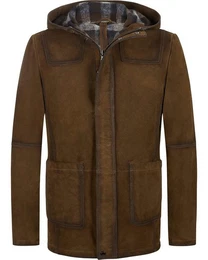 Lederjacke Kapuzen-Lederjacke MS Nino