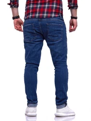 behype Slim-fit-Jeans Slim-Fit-Schnitt Blau/Dunkelblau