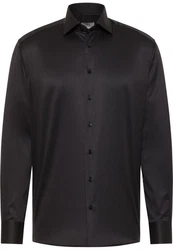 Eterna Langarmhemd COMFORT FIT Schwarz/Grau/Dunkelgrau