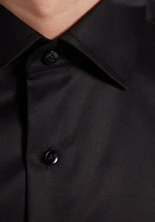 Eterna Langarmhemd COMFORT FIT Schwarz/Grau/Dunkelgrau