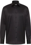 Eterna Langarmhemd COMFORT FIT Schwarz/Grau/Dunkelgrau