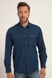 JP1880 Businesshemd Langarm Kentkragen Modern Fit Dunkelblau/Hellblau