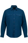 JP1880 Businesshemd Langarm Kentkragen Modern Fit Dunkelblau/Hellblau