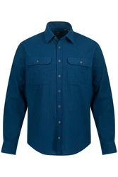 JP1880 Businesshemd Langarm Kentkragen Modern Fit Dunkelblau/Hellblau