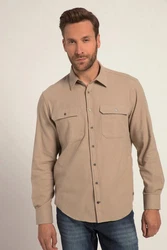 JP1880 Businesshemd Langarm Kentkragen Modern Fit Braun/Beige/Khaki