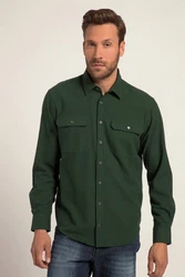JP1880 Businesshemd Langarm Kentkragen Modern Fit Dunkelgrün/Grün