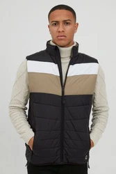 Blend Steppweste Kristian Beige/Weiß/Grau/Hellblau