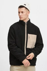 !Solid Fellimitatjacke SDFreddie Schwarz/Dunkelgrau