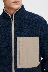 !Solid Fellimitatjacke SDFreddie Dunkelblau/Blau/Hellblau