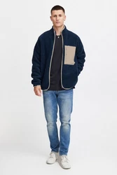 !Solid Fellimitatjacke SDFreddie Dunkelblau/Blau/Hellblau