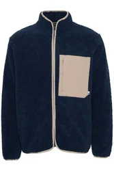 !Solid Fellimitatjacke SDFreddie Dunkelblau/Blau/Hellblau