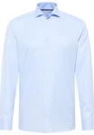 Eterna Langarmhemd SLIM FIT NON IRON Hellblau/Weiß/Blau