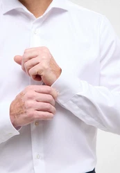 Eterna Langarmhemd SLIM FIT NON IRON Weiß/Creme