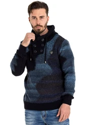 Cipo & Baxx Strickpullover Hellblau/Blau/Dunkelblau