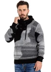 Cipo & Baxx Strickpullover Schwarz/Hellblau/Grau/Lila