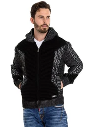 Cardigan mit flauschiger Kapuze