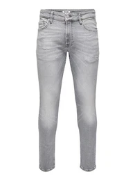 Regular-fit-Jeans Regular Fit Jeans Straight Denim Stretch Pants ONSWEFT 4785 in Grau