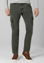 Cargohose Cargo Denim Hose Slim Fit Stretch Jeans Regular BenTZ 5178 in Grn