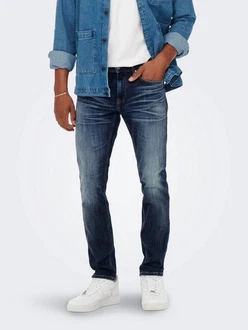 ONLY & SONS Regular-fit Jeans ONSWEFT Blau