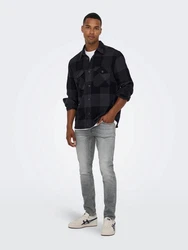 ONLY & SONS Slim-fit-Jeans Slim Fit Jeans Basic Hose Denim Stretch Pants ONSLOOM (3969) Grau
