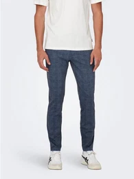 Chinohose Stoffhose Karierte Stretch Chino Trousers ONSMARK 6265 in Blau