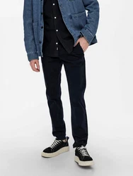 ONLY & SONS Chinohose Slim Fit ONSPETE (3963) Dunkelblau